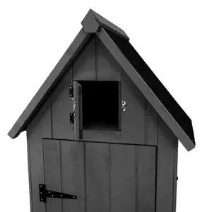 Wooden Garden Storage Shed - Grey