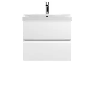 Urban 610mm Wall Hung Single Vanity Unit White