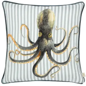 Evans Lichfield Salcombe Octopus Piped Feather Filled Cushion