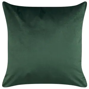 Set of 2 Cushions DELICIOSA Velvet 45 x 45 cm Plant Dark Green