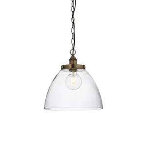 Luminosa Hansen Grand Dome Ceiling Pendant Antique Brass