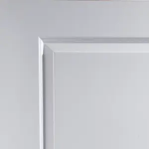 2 panel Unglazed Contemporary White Internal Door, (H)1981mm (W)838mm (T)35mm