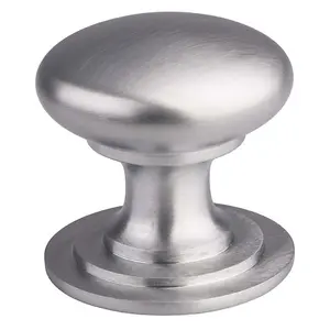 Carlisle Brass Satin Chrome Victorian Cupboard Knob 25mm Satin Chrome (M47ASC)