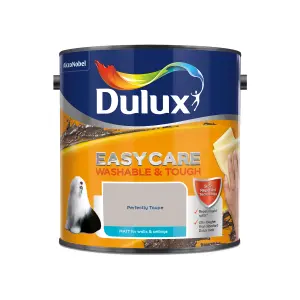 Dulux Easycare Washable & Tough Perfectly taupe Matt Wall & ceiling Emulsion paint, 2.5L