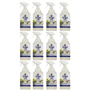 Nilco Angel Clear 12L Mould Algae Remover Cleaner Walls Tiles PVC Patios 12x 1L