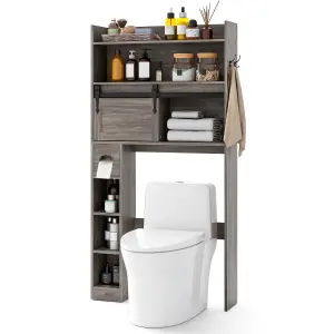 COSTWAY Over The Toilet Storage Cabinet Bathroom Organizer Toilet Rack