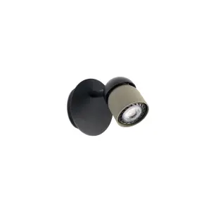 Luminosa Coco Wall Spotlight Black, Olive Green 1x GU10