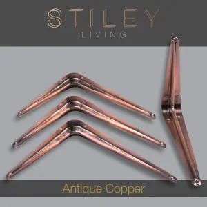 London Shelf Bracket 150X200mm Antique Copper (Pack Of 4)