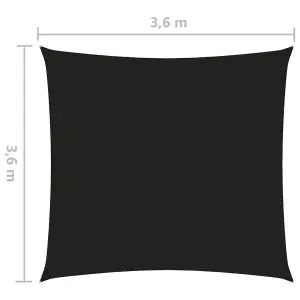 Berkfield Sunshade Sail Oxford Fabric Square 3.6x3.6 m Black