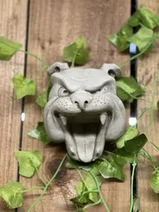 Bulldog Head Stone Wall Plaque