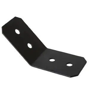 Pack of 4 - Heavy Duty Black 135 Degrees Angle Bracket - Black 135 Degrees Corner Brace -  135 Degrees Corner Bracket 90x90x65mm