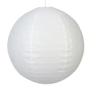 GoodHome Raqis White Pendant Light shade (D)58cm