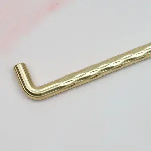 128mm Brass Gold Cupboard Handles Textured Grooved Knurled Bar Pull Kitchen Cabinet Door Drawer Dresser Replacement