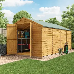 BillyOh Keeper Overlap Apex Wooden Shed - 16x8 - Windowless