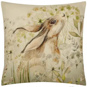 Evans Lichfield Bramble Hare Printed Polyester Filled Cushion