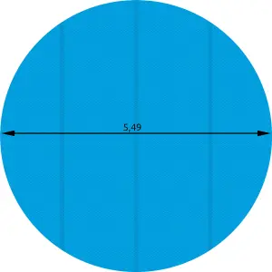 Pool Cover - round, floating, protects and warms the water - 549 cm diameter blue