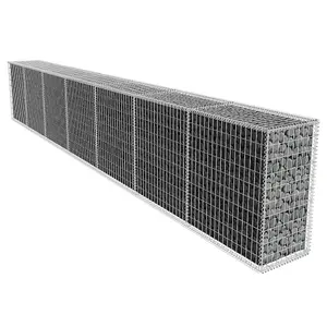 Berkfield Gabion Wall with Cover Galvanised Steel 600x50x100 cm