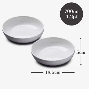 WM Bartleet & Sons Porcelain Pasta Bowls, Set of 2