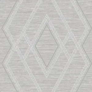 Superfresco Interlink Geometric Light Grey/Silver Wallpaper