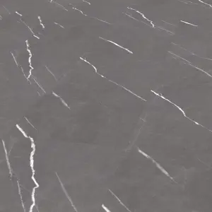 GoodHome Mambo Grey Natural Marble effect Textured Click vinyl Tile Sample