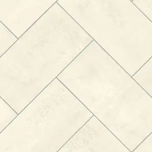 White Modern Tile Effect Anti-Slip Vinyl Flooring for Home, Shops, Offices, 2.8mm Thick Vinyl Sheet-1m(3'3") X 4m(13'1")-4m²