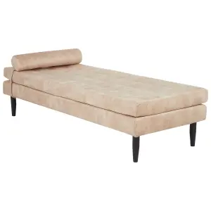 Velvet Chaise Longue Beige USSEL