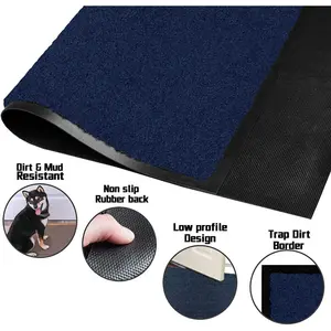 Bouldin Door Mat Blue / 50cm W x 80cm L