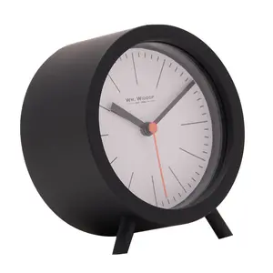 Analogue Quartz Movement / Crystal Alarm Tabletop Clock Black