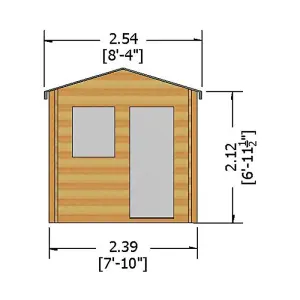 Avesbury 19 mm Log Cabin 8 x 6 Feet