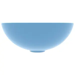 Belfry Bathroom Lonie 280mm L x 280mm W Ceramic Circular Sink Light Blue