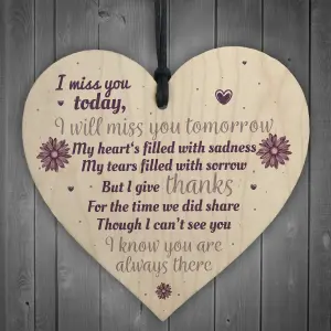 Red Ocean Miss You Memorial Bereavement Gifts For Mum Dad Nan Grandad Love Hanging Plaque Sign