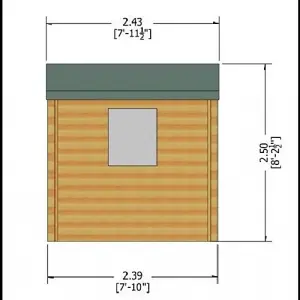 Camelot Log Cabin Home Office Garden Room Approx 8 x 8 Feet