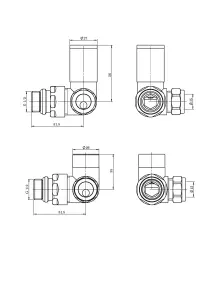 KeenFix Chrome Round Corner Towel Rail & Radiator Valves