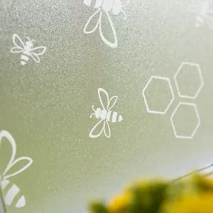 d-c-fix Wild Bees Premium Static Cling Window Film Border for Décor 1.5m(L) 20cm(W)