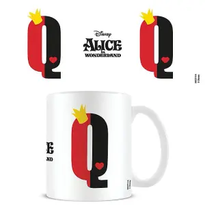 Alice In Wonderland Q Alphabet Mug White/Black/Red (One Size)