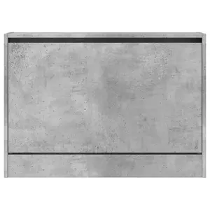 Berkfield Shoe Cabinet Concrete Grey 80x21x57 cm Engineered Wood