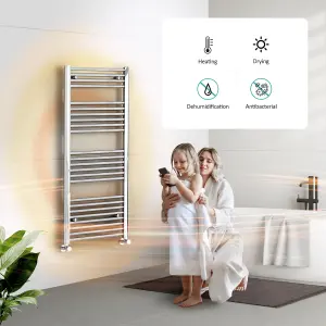 EMKE Heated Towel Rail Ladder Warmer Heating Bathroom Towel Radiator Chrome 1600x500mm