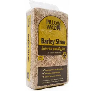 2 Bags (2kg) Barley Straw Bedding Unchopped Soft Animal Bedding For Chickens, Rabbits & Tortoise