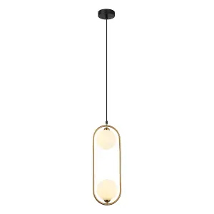 Luminosa Lupus Modern 2 Light Globe Pendant Ceiling Light, G9