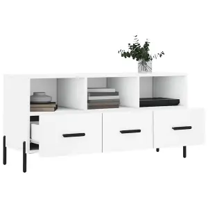 Berkfield TV Cabinet White 102x36x50 cm Engineered Wood