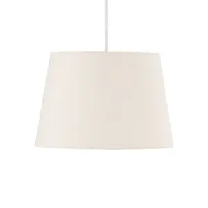 First Choice Lighting Natural Cotton 23cm Tapered Cylinder Pendant or Lamp Shade