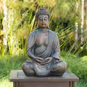 Nixon Buddhas Weather Resistant Stone Garden Statue