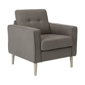 Zennor Dark grey Linen effect Relaxer chair (H)850mm (W)770mm (D)795mm