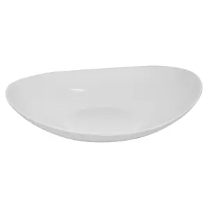 Queensway Home & Dining 26cm Diameter 24Pcs White Opal Glass Venice Boat Dinner Plates Soup Bowls Dinnerware Set