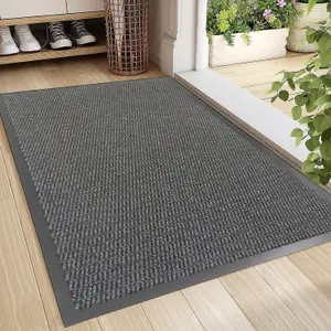 Non Slip Door Mat Runner Rugs Barrier Mat ( Grey, 120 x 180cm)