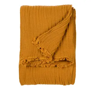 Yard Lark Crinkle Cotton Fringed Throw