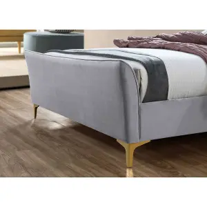 Birlea Clover King  Bed Frame In Grey Fabric