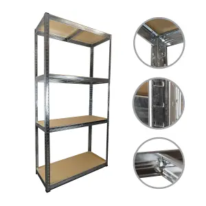 Galvanised Garage Starter Kit 2 x Shelving Bays 1800h x 900w x 400mm 1 x Workbench 900h x 1200w x 600d mm 175kg per Shelf