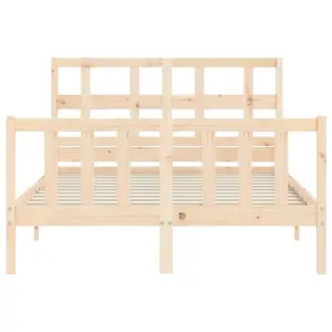 Berkfield Bed Frame with Headboard 120x200 cm Solid Wood