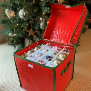 Christmas Bauble Decorations Storage Box (Set of Two)